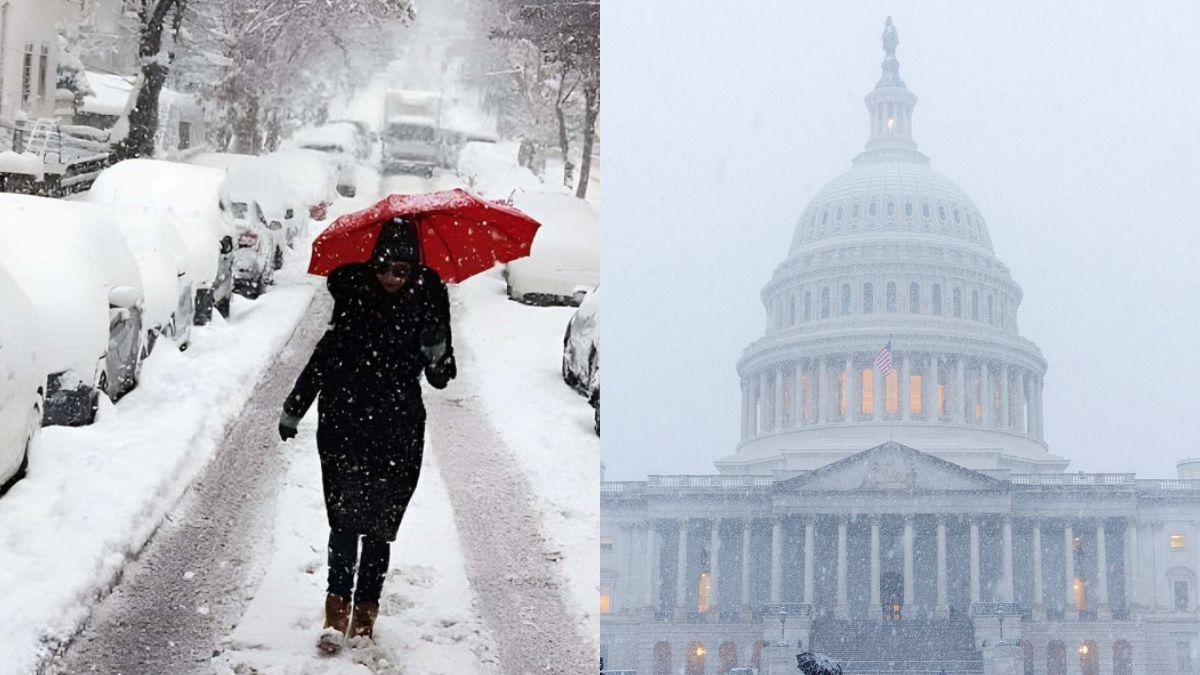 USA: Mid-Atlantic Snowstorm Causes 900 Car Crashes & Power Outage; 450 Flights Cancelled & Travel Advisory Issued