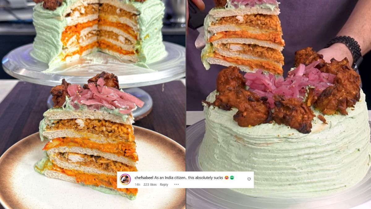 Chef Turns Leftover Chicken Tikka Masala & Naan Into A Cake; Netizens Call It “Naan-Traditional”