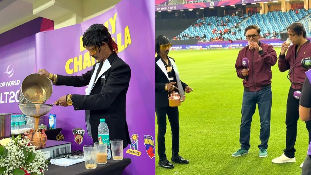 Dolly Chaiwala Takes Over Dubai Stadium, Treats Harbhajan Singh & Shoaib Akhtar With His Famous Chai