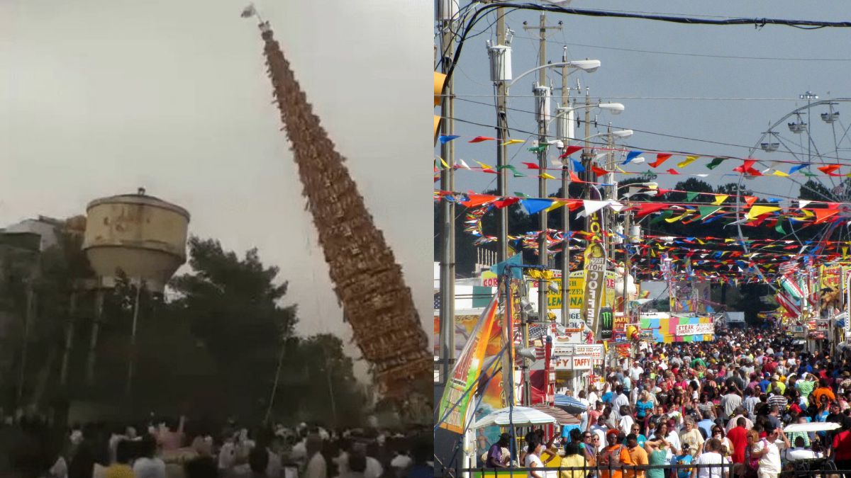 Huskur Madduramma Fair In Karnataka Turns Deadly As 100-Foot Chariot Topples, Killing 1 And Injuring 3