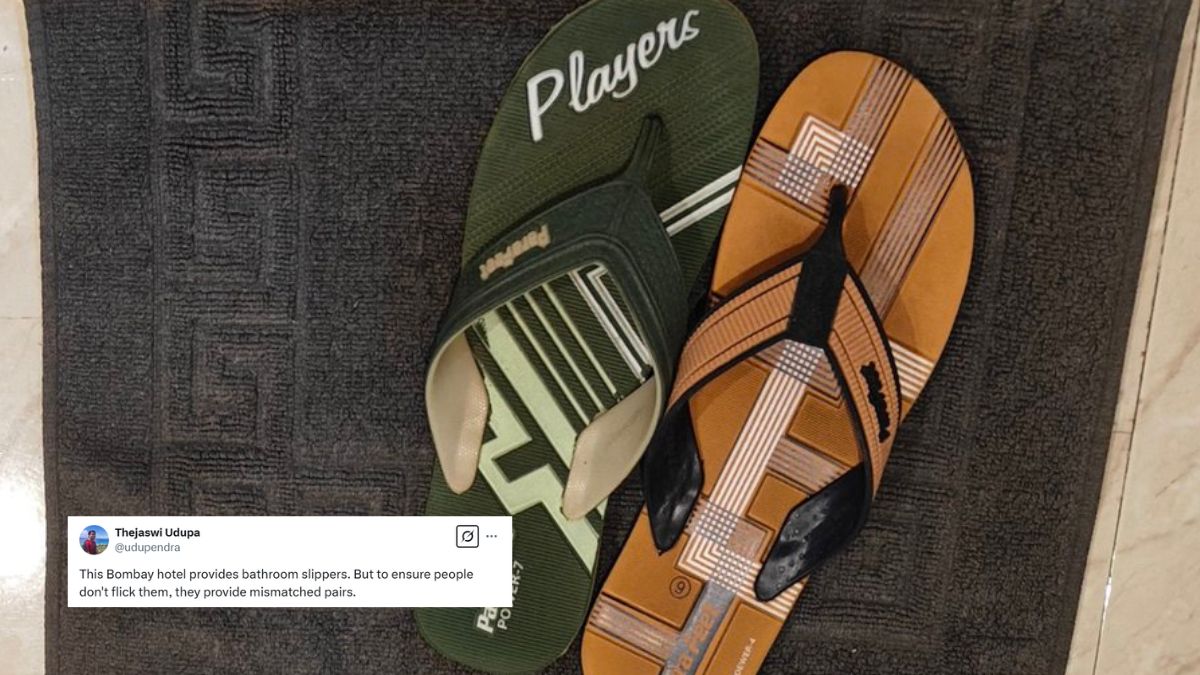 Mumbai Hotel Has A Slipper Hack To Prevent Stealing; Netizens: “Flickers Don’t Prioritise Fashion”