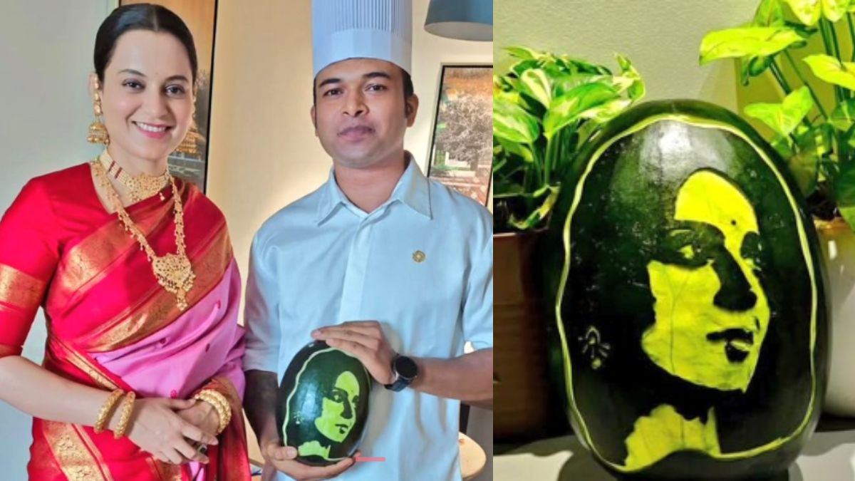 Kangana Ranaut’s Watermelon Carving Goes Viral, Fans Praise Chef’s Creativity!