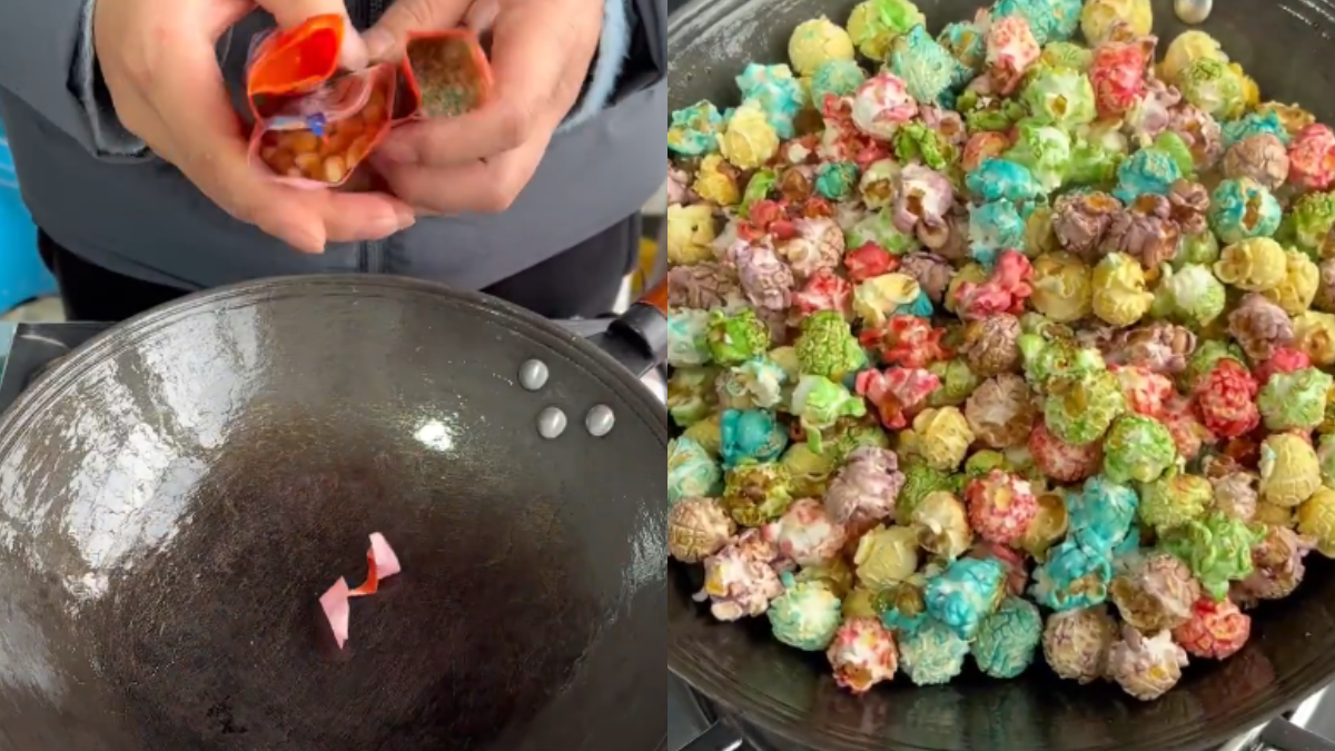 Rainbow Popcorn Video Goes Viral As Plastic Wrapper Lands In Hot Pan, Sparking Hygiene Concerns