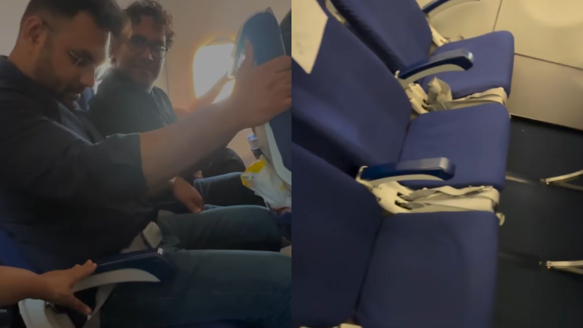 IndiGo Passenger’s Seat Swings Mid-Air, Viral Video Triggers Mixed Reactions