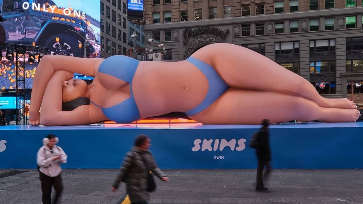 Why Is There A Giant 60 Ft. Tall Kim Kardashian Blow Up Doll In The Middle Of Times Square, New York?