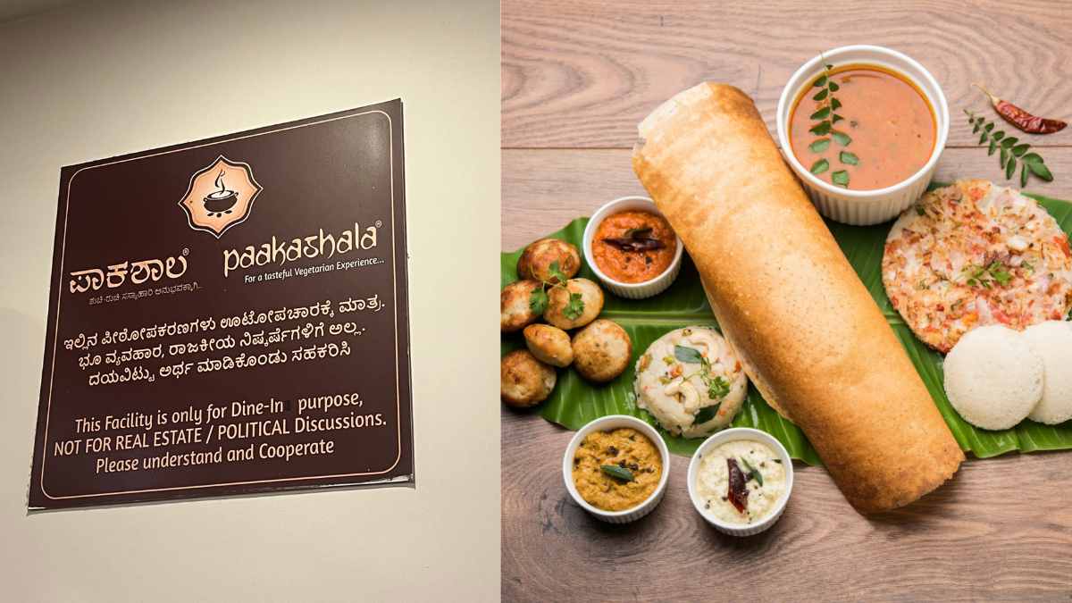 Bengaluru Restaurant’s Quirky Signboard Banning “Real Estate & Political Discussions” Goes Viral