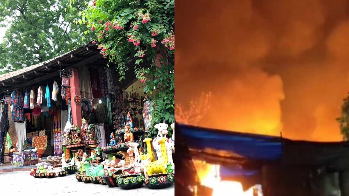 Delhi: Major Fire Erupts At Dilli Haat; 13 Fire Engines Rushed, 30 Destroyed Stalls & Zero Casualties Reported!