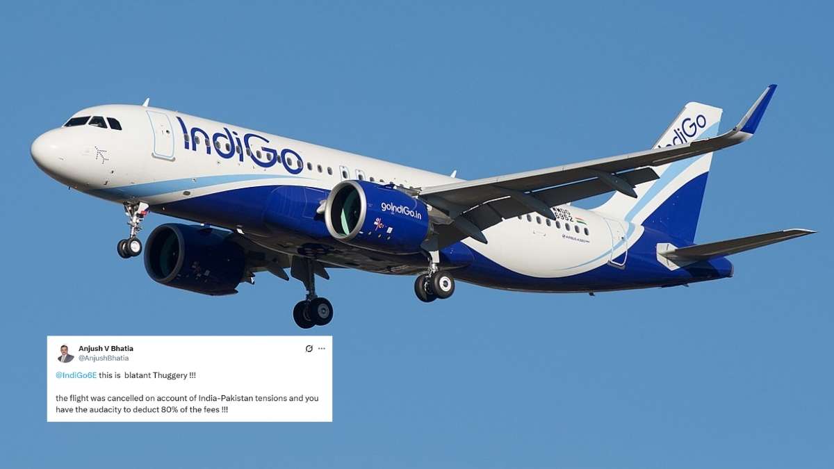 “No Full Refund, IndiGo Deducted ₹8,000 After Flight Cancellation,” Claims Man; Airline Responds