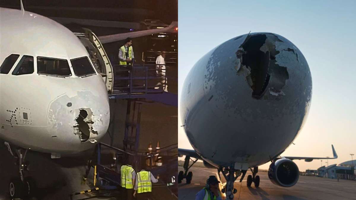 IndiGo Flight, With 227 Onboard, Hits Turbulence Due To Hailstorm; Nose Falls Off While Landing