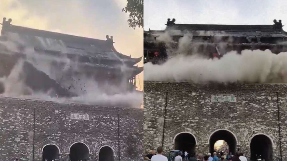 China: Hundreds Of Roof Tiles Of 650-Year-Old Ming Dynasty Tower Collapses; No Injuries Reported