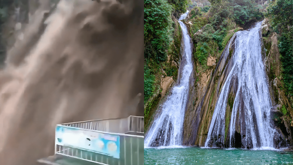 Mussoorie’s Kempty Falls Turns Fierce As Heavy Rainfall Hits Uttarakhand; Tourists Advised To Be Cautious