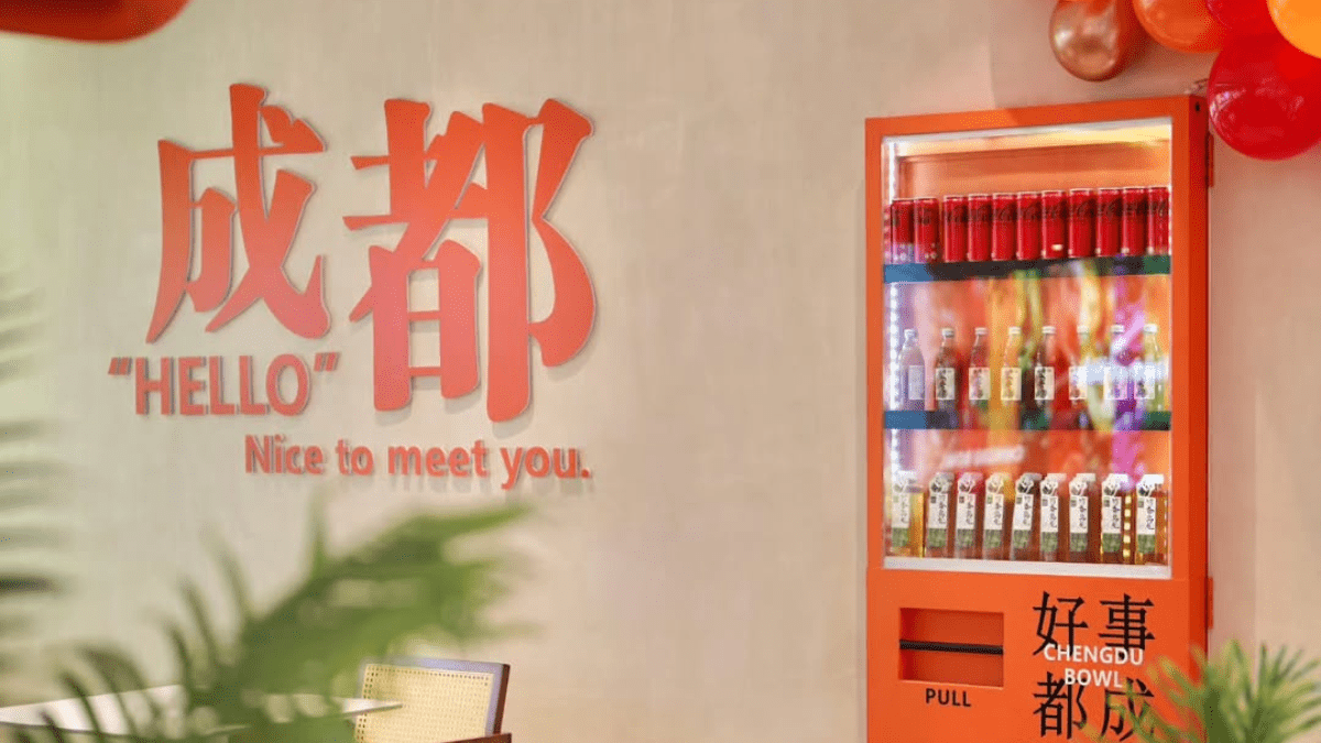 At Changi Airport Concealed Behind A Vending Machine Door Lies Chengdu Bowl’s Newest Outlet