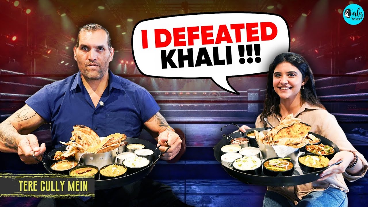 Giant Thali With Great Khali At His Dhaba & Khali’s Gym In Haryana