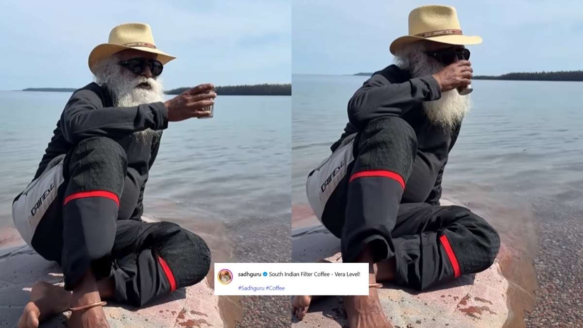 “Probably, I am The First One To Do This,” Sadhguru On Enjoying Filter Coffee By Lake Superior