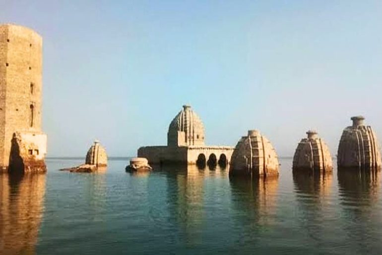 Submerged temple