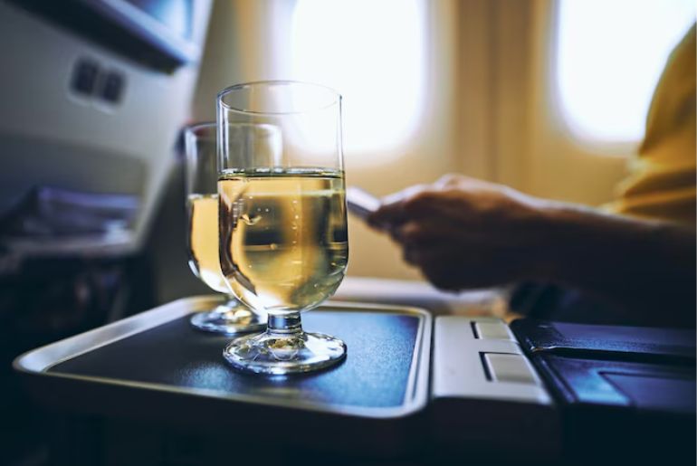 alcohol on domestic flight