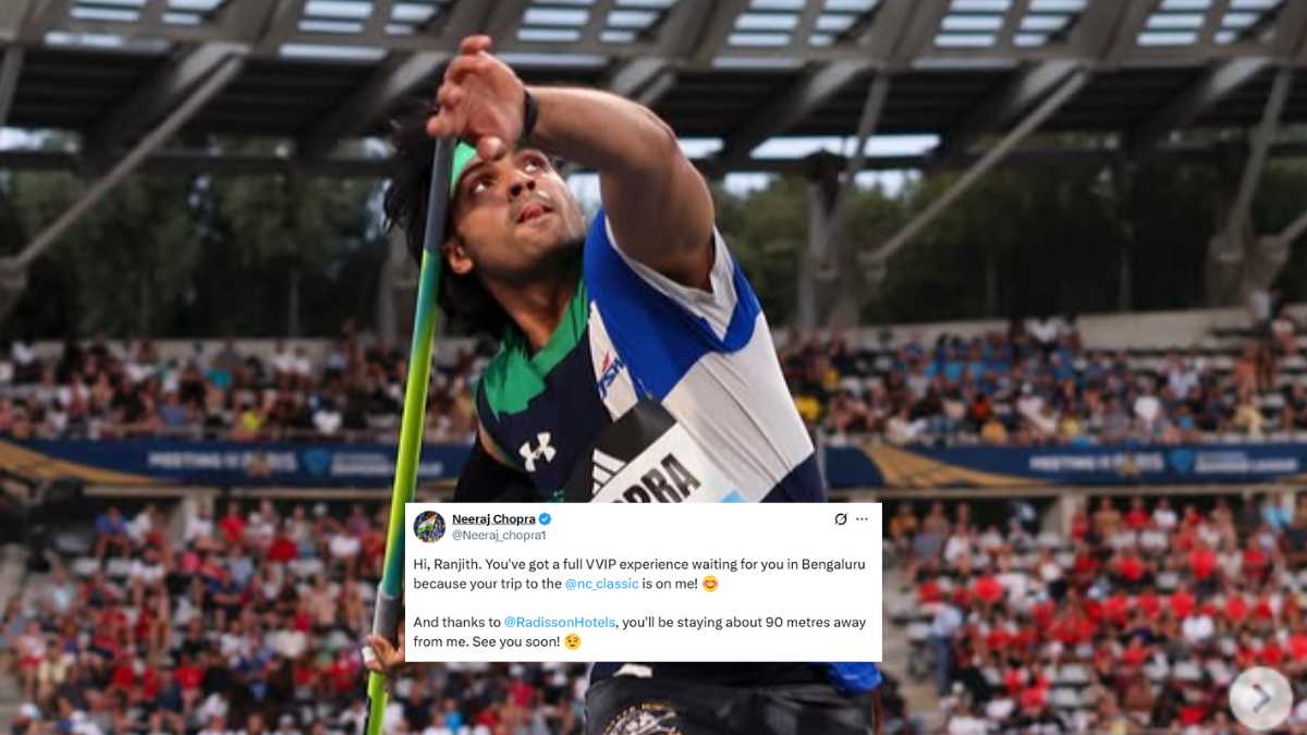 Neeraj Chopra Surprises Fan Who Asked For ₹2000 With An All-Expenses Trip Paid To Bengaluru For NC Classic