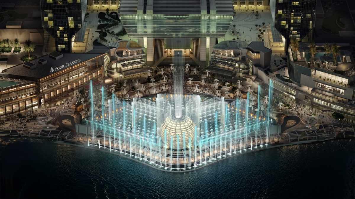 Abu Dhabi: Revamped Al Maryah Island To Get Fountain With 1,000 AI Water Jets & A Glowing Sphere