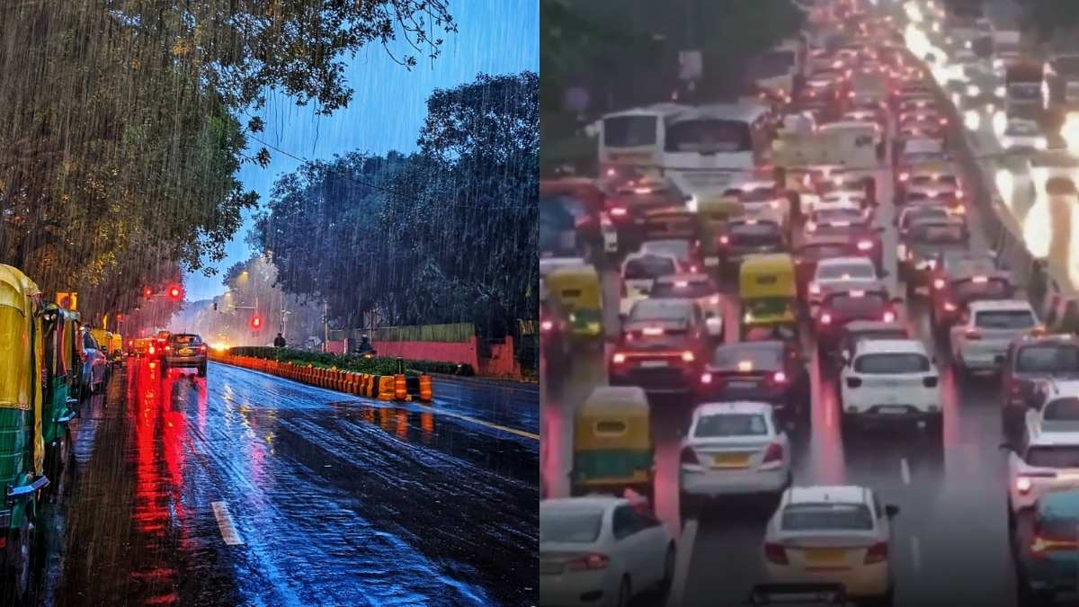 Heavy Rains Batter Delhi NCR; Traffic Congestion, Waterlogging & Airport Issues Travel Advisory