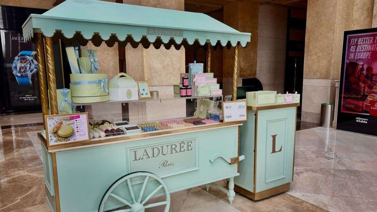 Iconic French Patisserie Ladurée Debuts In Bengaluru With An Elegant Macaron Cart At This Mall