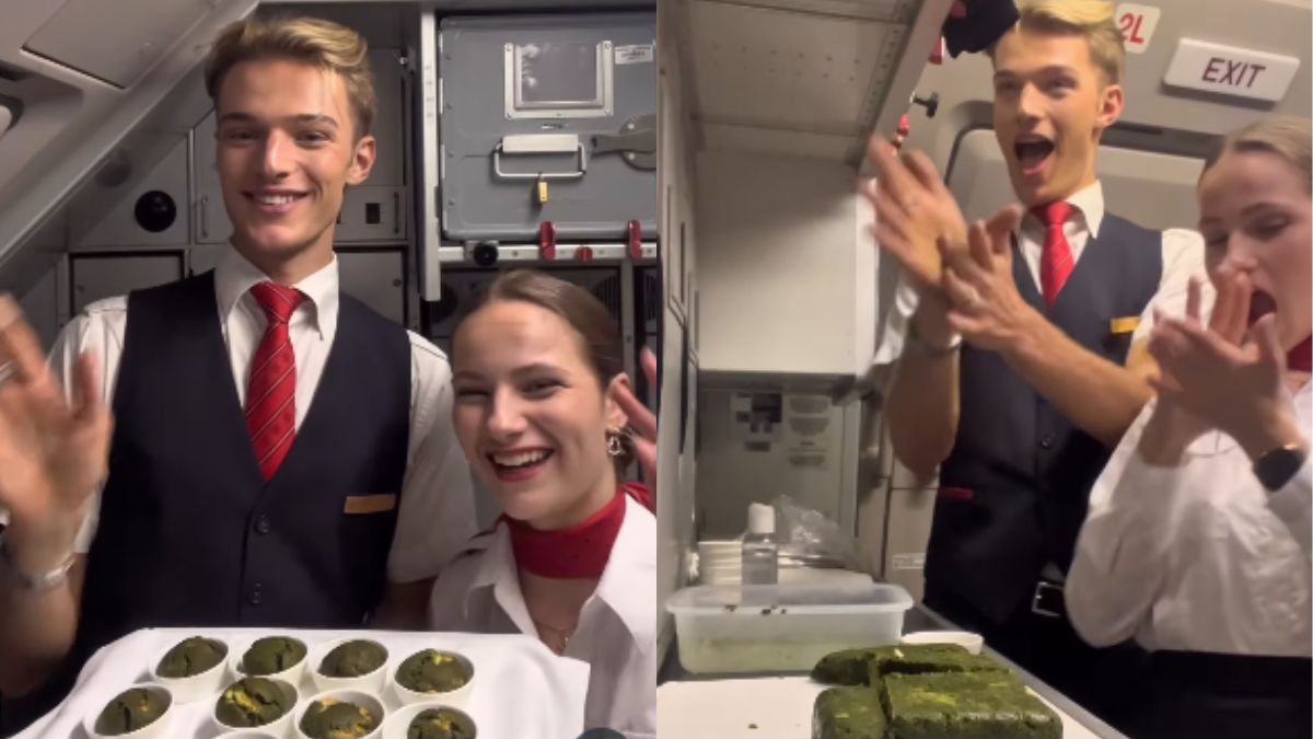 “Iconic,” Netizens React As Edelweiss Air Cabin Crew Bake Matcha Cookies On-Board & Share Recipe