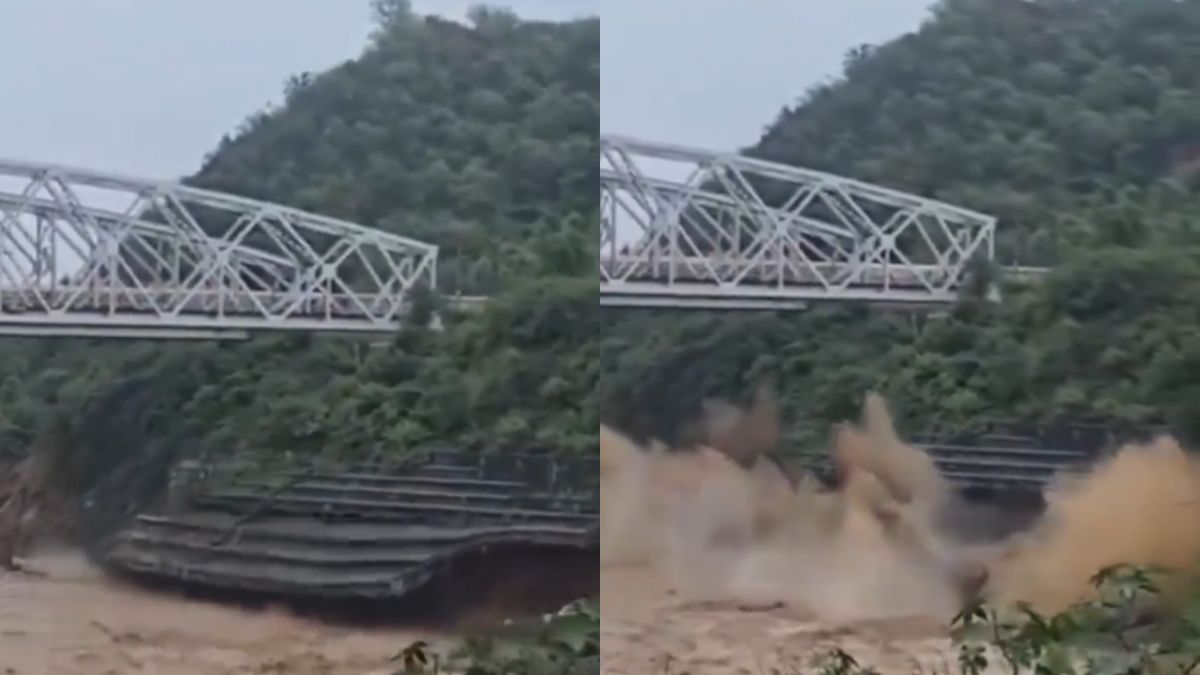 Viral Video Shows Train Escaping Just Moments Before Chakki River Bridge Gave Way In Himachal Pradesh