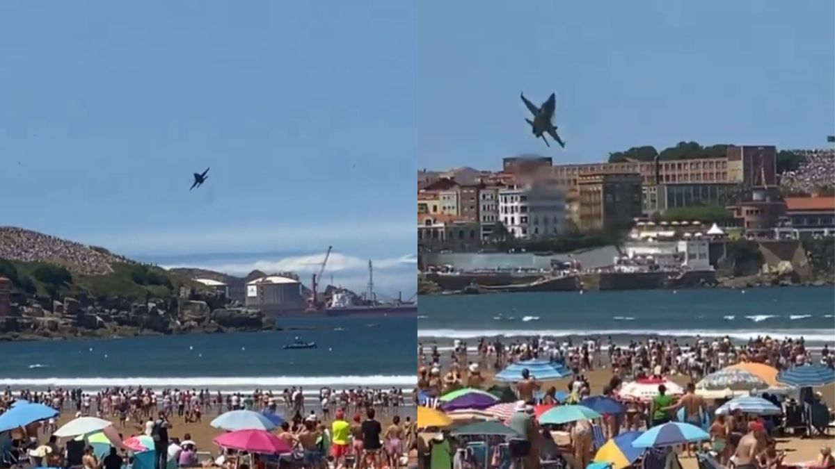 Spanish Fighter Jet Nearly Crashes Into Crowd During Airshow; Air Force Issues Statement