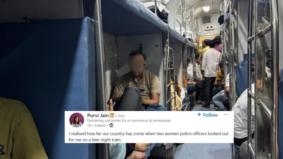 “How Far Our Country Has Come,” Solo Woman Traveller Praises Late-Night Train Checks By Female Cops