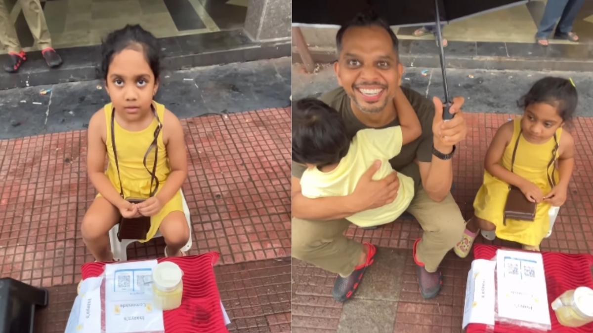 A 7-YO Girl Opens Tiny Lemonade Stall In Mumbai With Help From Dad; The Reason Will Surprise You!