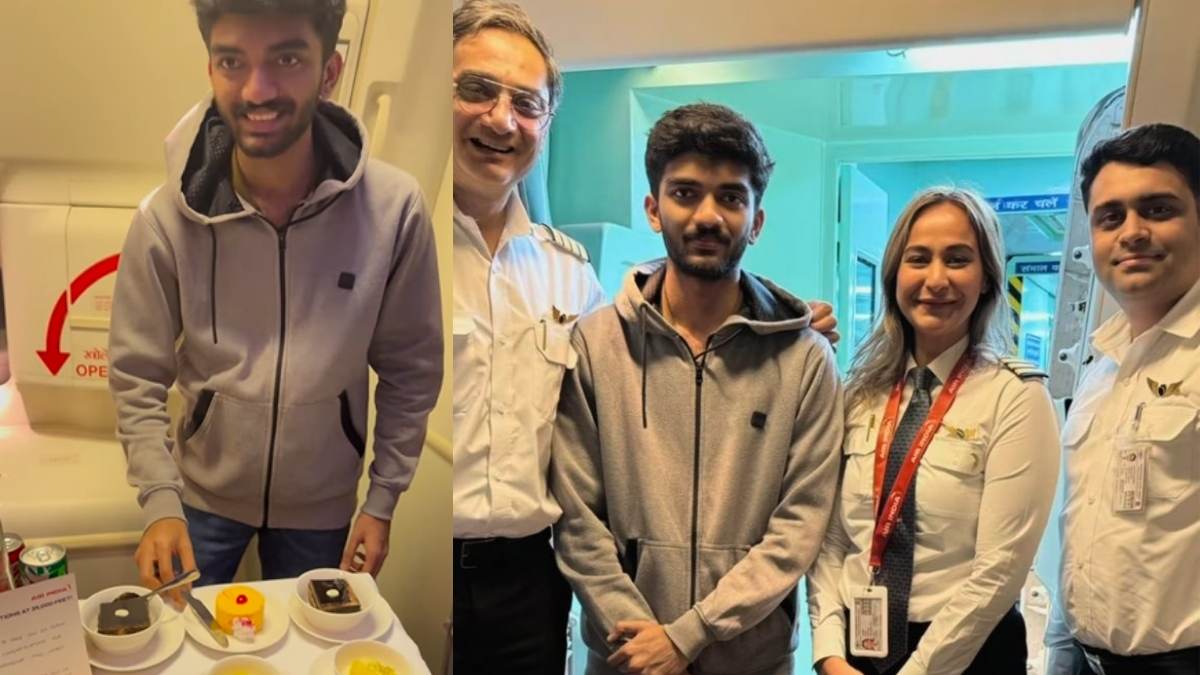 How Air India Threw A Surprise Party 35,000 Ft High For World Chess Champion Gukesh Dommaraju