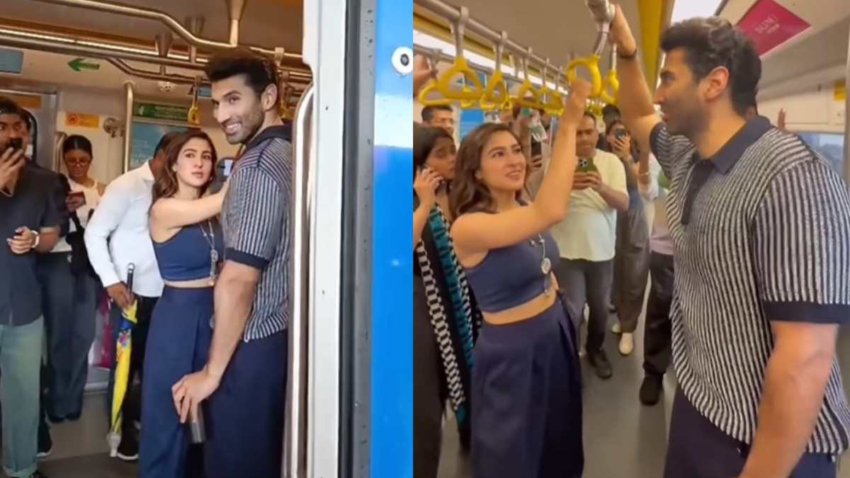 Metro… In Dino Stars, Sara Ali Khan & Aditya Roy Kapoor, Spotted In Mumbai Metro; Ride Yellow Line