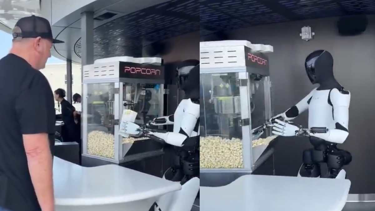 Tesla Robot Serves Popcorn In Viral Video; Elon Musk Says, “This Will Become Normal In Few Years”