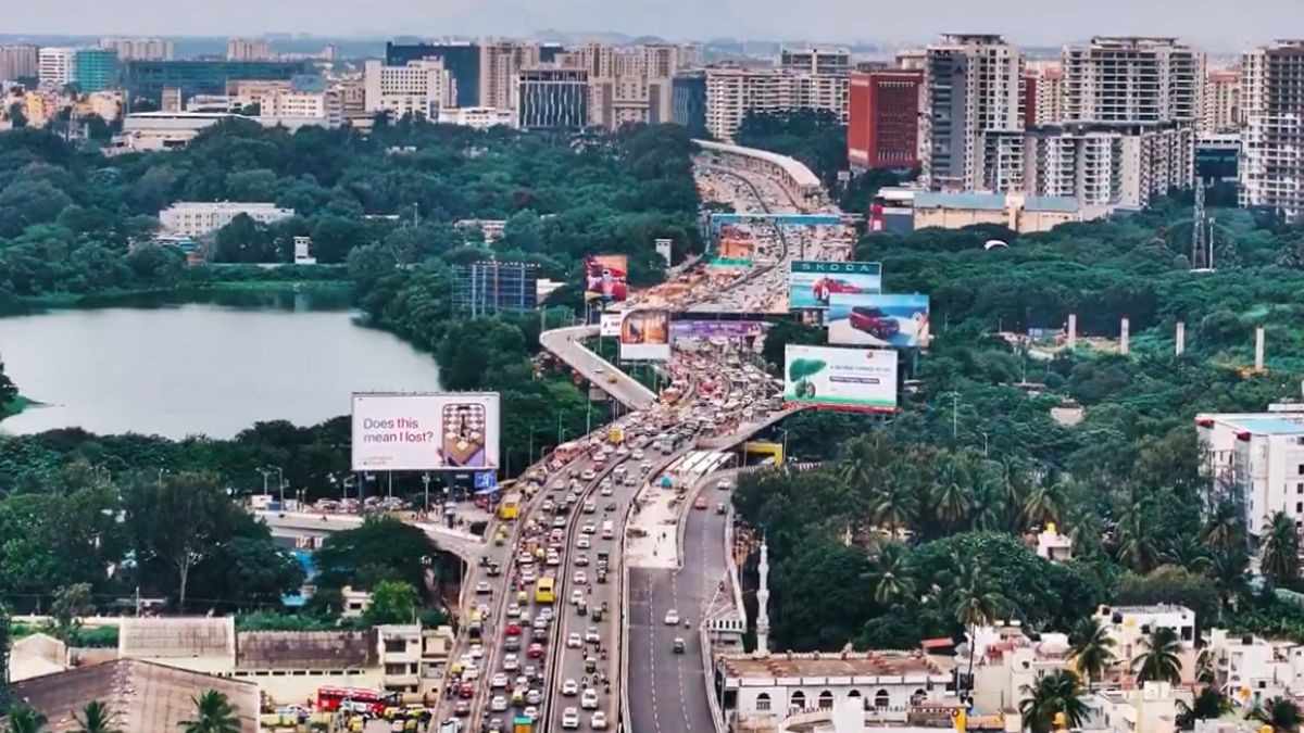 Aerial Video Of Bengaluru’s New Hebbal Flyover Loop Goes Viral; Netizens Say, “No Change In Traffic Situation”