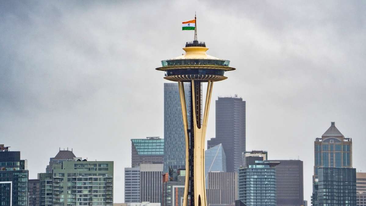 Video: In A First, Indian Flag Hoisted Atop Seattle’s Iconic Space Needle On 79th Independence Day