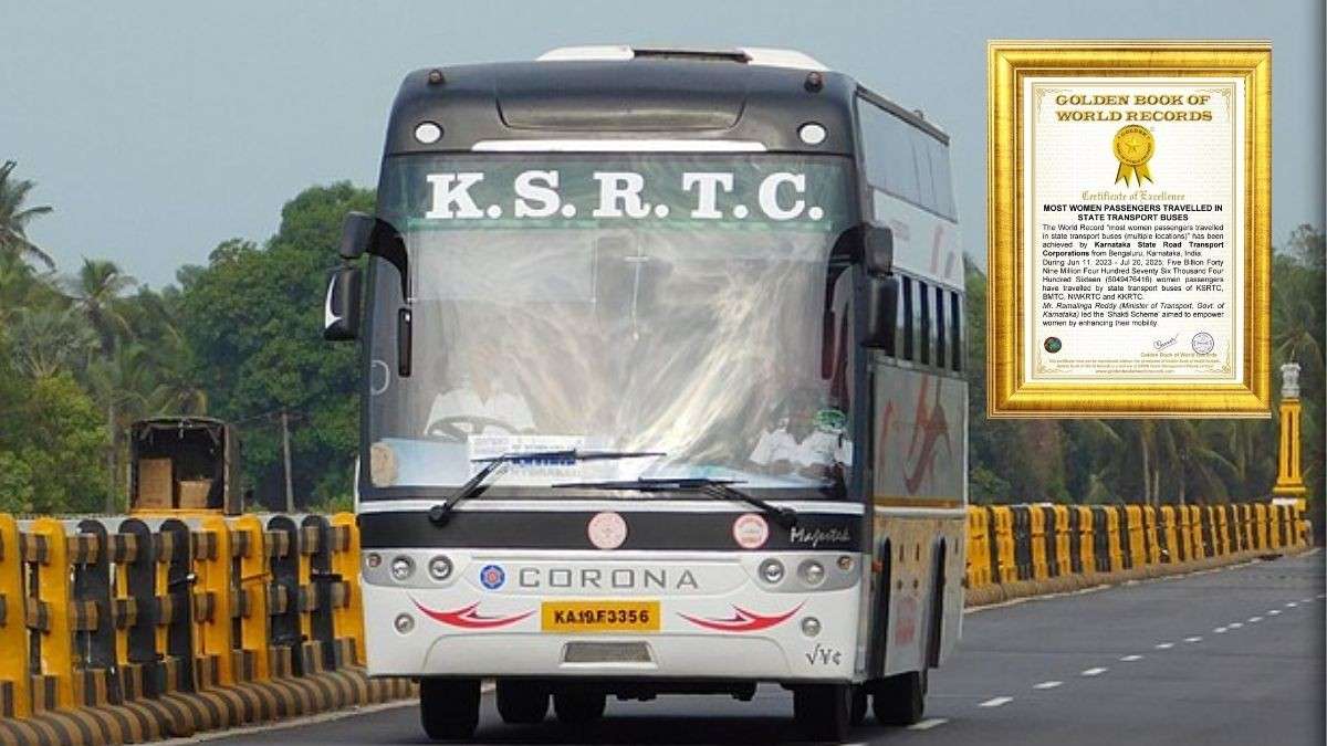 Karnataka’s KSRTC Enters Golden Book Of World Records As 504 Crore Women Travelled By State’s Buses In 2 Yrs