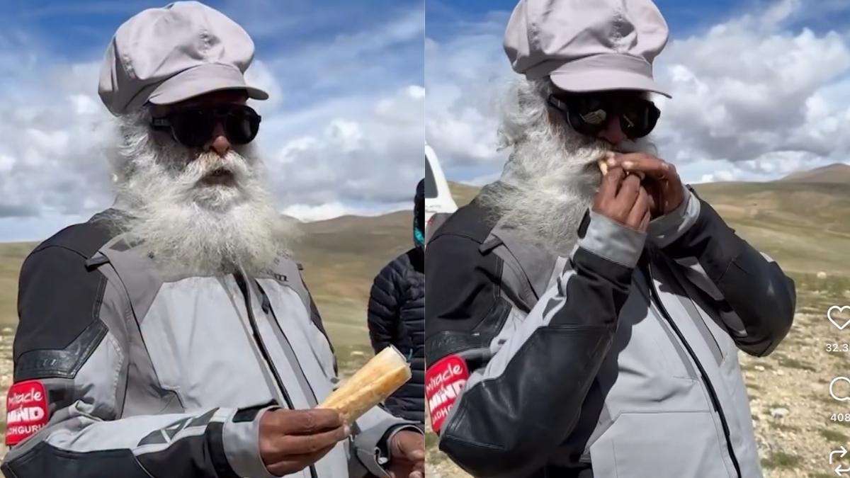 Sadhguru Devours This Paper-Thin Sweet At 16,400 Ft During Kailash Yatra
