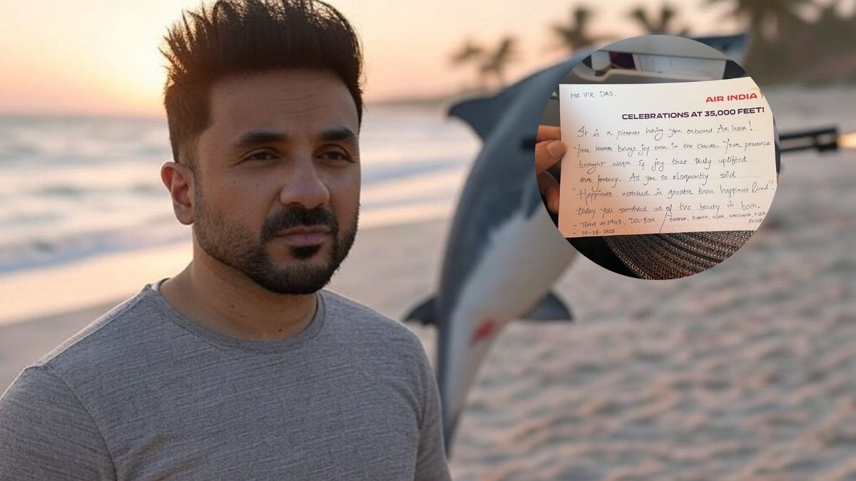 “Your Humour Brings Joy Even In The Clouds,” Air India Crew Surprises Vir Das With A Heartfelt Note