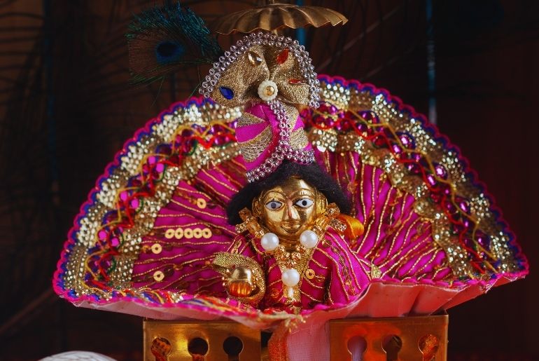cut cucumber on janmashtami