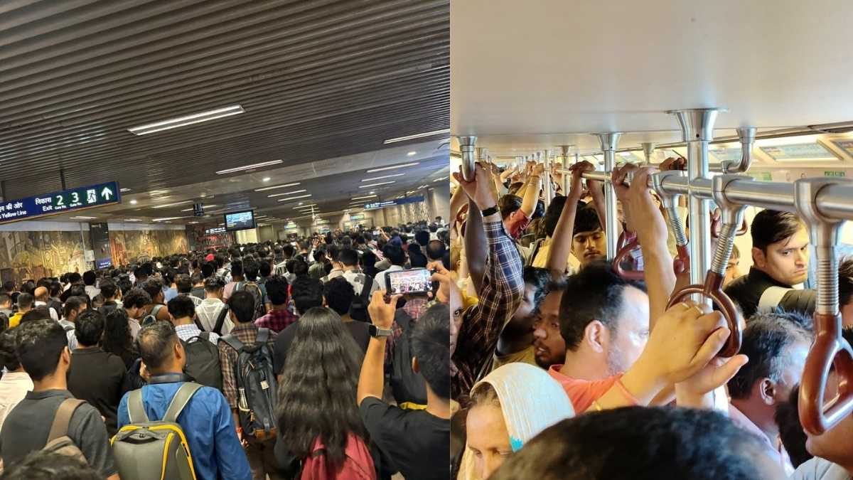 “Lost 1 Hour Of Precious Time”: Delhi Metro Yellow Line Faces Delays Due To Heavy Rain; Travellers React