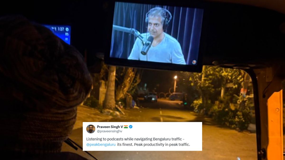 “Peak Productivity In Traffic,” Bengaluru Auto Driver Listens To Naval Ravikant’s Podcast While Driving; Netizens React