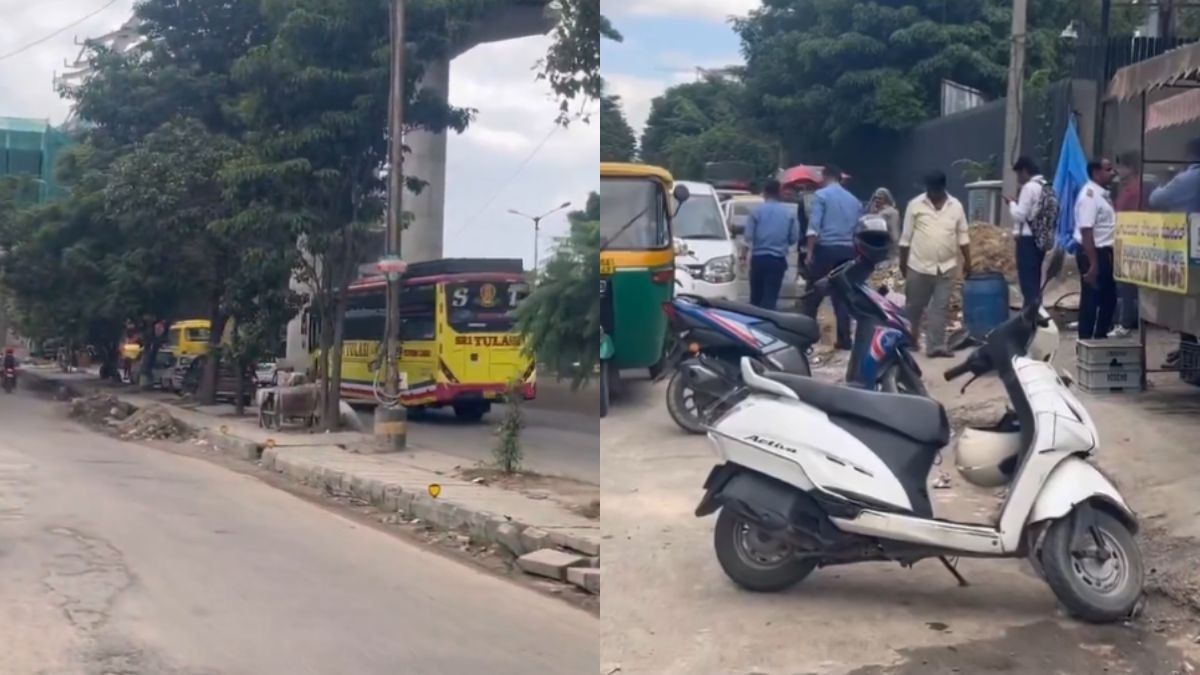 “Foothpaths Broken & Encroached,” Road Outside Google Office In Bengaluru Sparks Outrage; Netizens Say, “Really Pathetic”