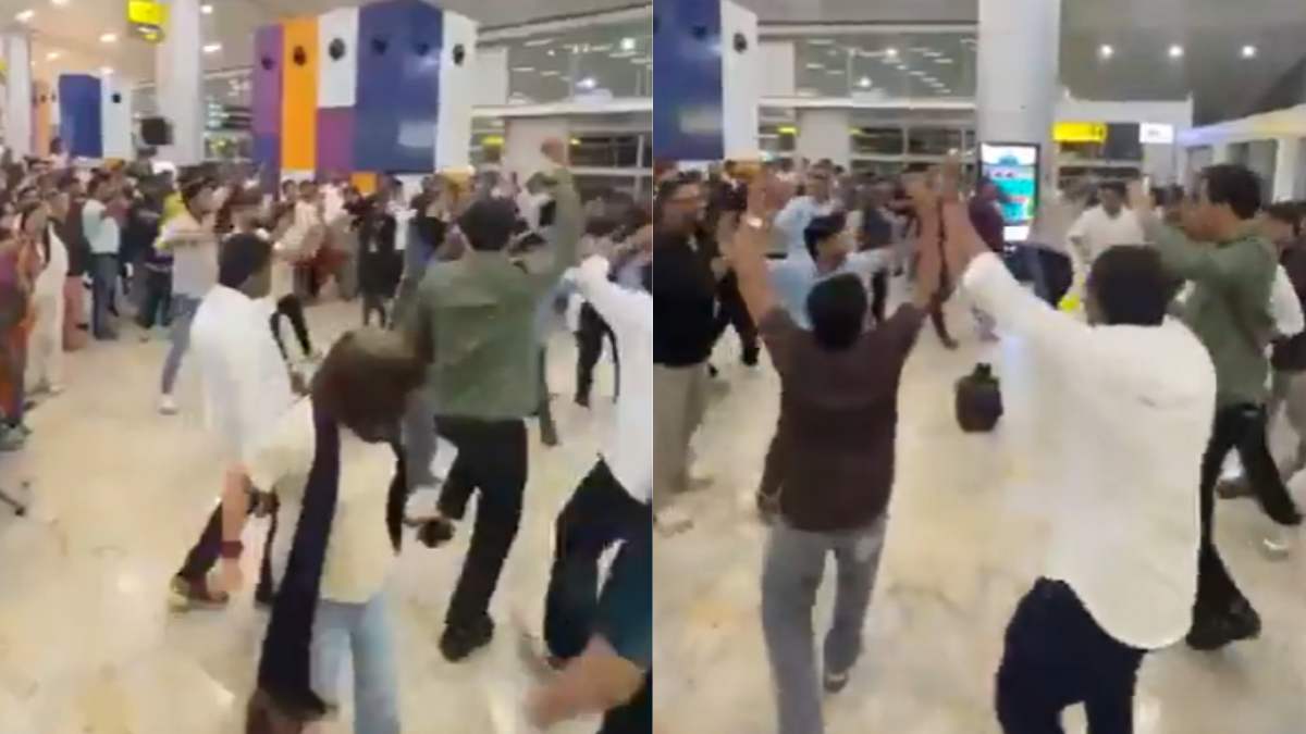 Halo Re Halo! Passengers Perform Garba At Goa Airport Amid 5-Hr Flight Delay; Airline Staff Join Navratri Spirit