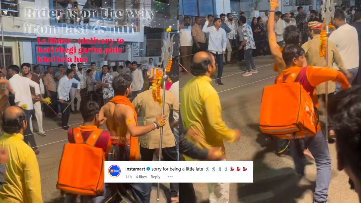 “Delivery Hoti Rahegi, It’s Garba Time!” Swiggy Agent Is Winning Over The Internet With His Garba Moves