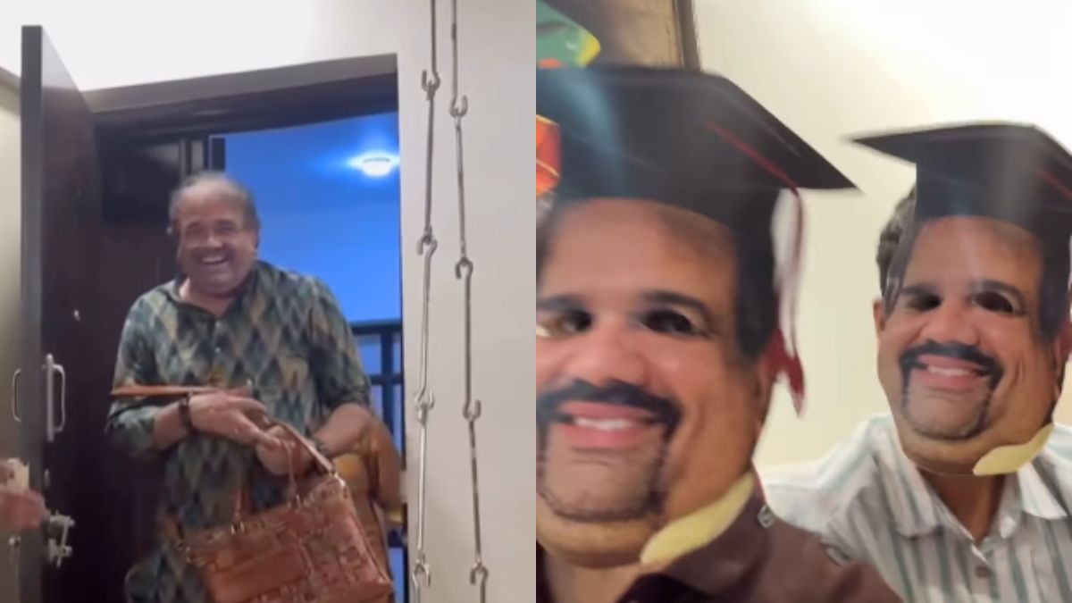 “GraduATE,” Mumbai Man Gets MBA AT 52; Son Throws Him A Themed Party