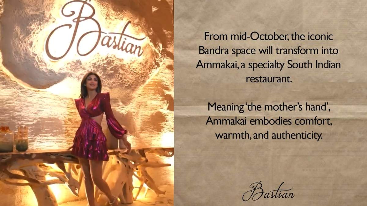 Shilpa Shetty’s Bastian Bandra To Make Way For Ammakai, A New South Indian Restaurant In Mumbai
