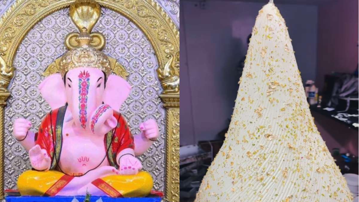 133 Kg Modak-Shaped Cake Offered As Prasad To Dagdusheth Ganapati In Pune; The Cake Was Made By…