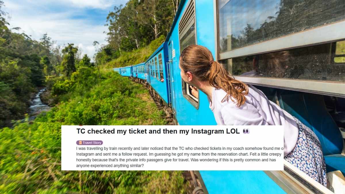 “Felt A Little Creepy,” Woman Claims Train Ticket Checker Sent Instagram Follow Request Using Reservation Details