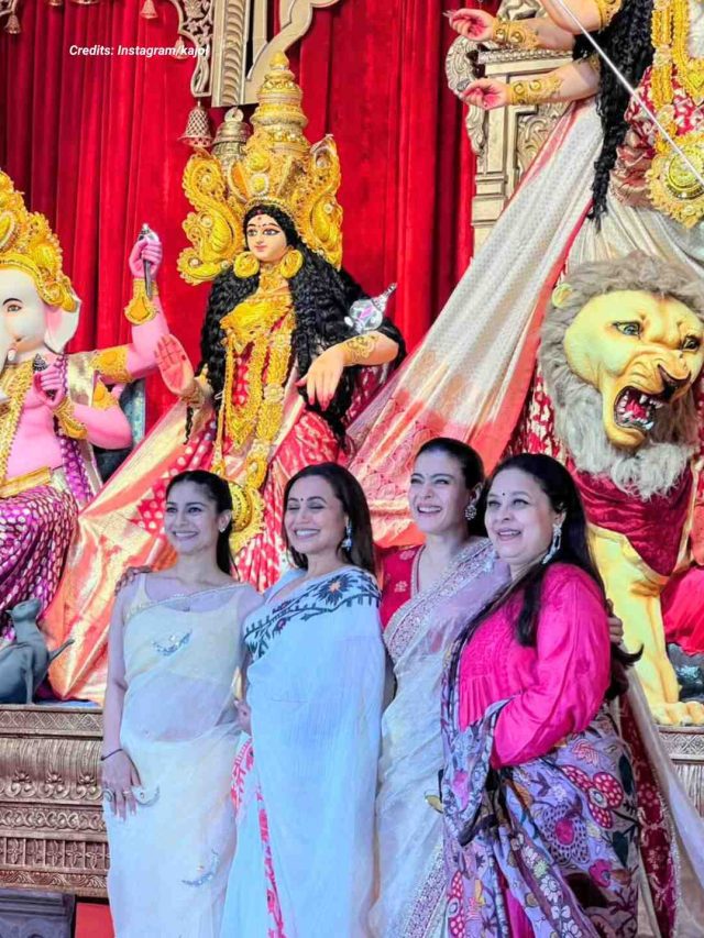 Inside Kajol & Rani Mukerji’s Durga Puja Celebration In North Bombay Durga Puja Pandal