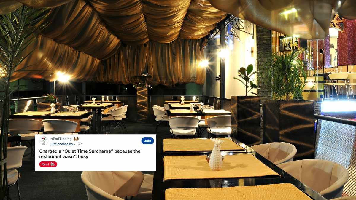20% Extra For Eating At An Empty Restaurant? Redditor Roasts ‘Quiet Time Surcharge’; Netizens React