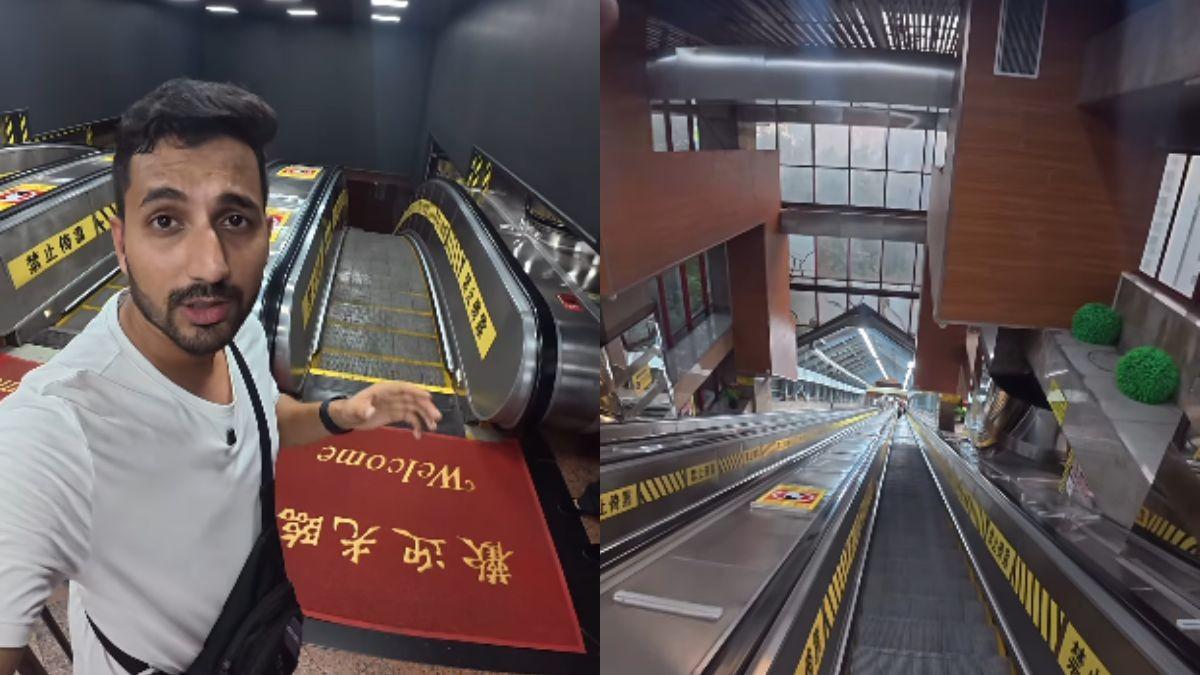 Watch: World’s Longest Escalator In China At 367-Ft In Length Goes Viral; Indian Influencer Calls It “Pataal Lok Ki Seedhi”